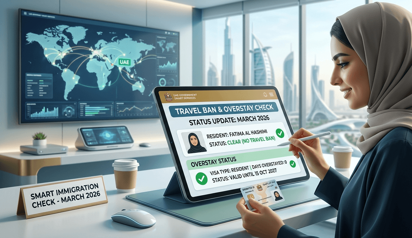 UAE Travel Ban & Overstay Check Online (March 2026)